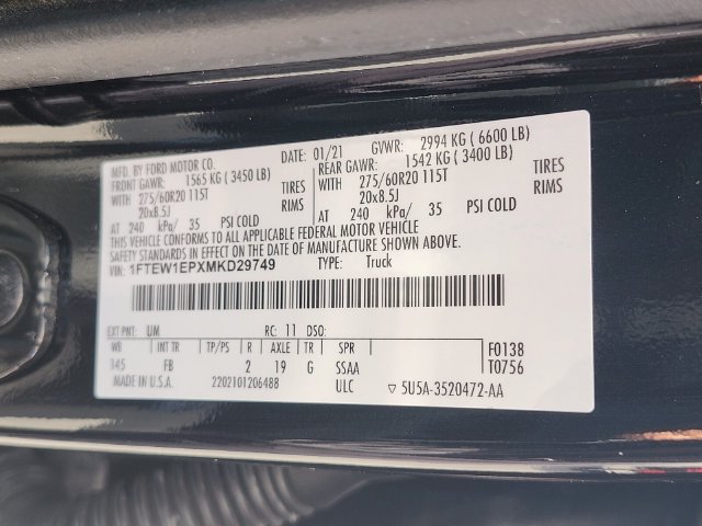 Certified 2021 Ford F150 XLT w/ Equipment Group 302A High AWD/4WD image 33
