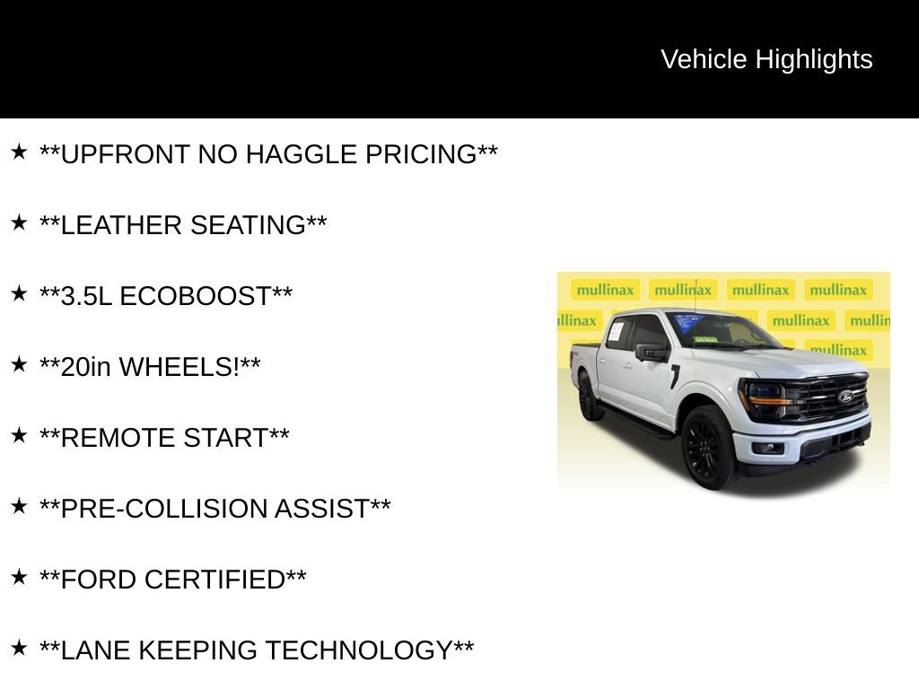 Certified 2025 Ford F150 XLT w/ Equipment Group 302A MID image 12