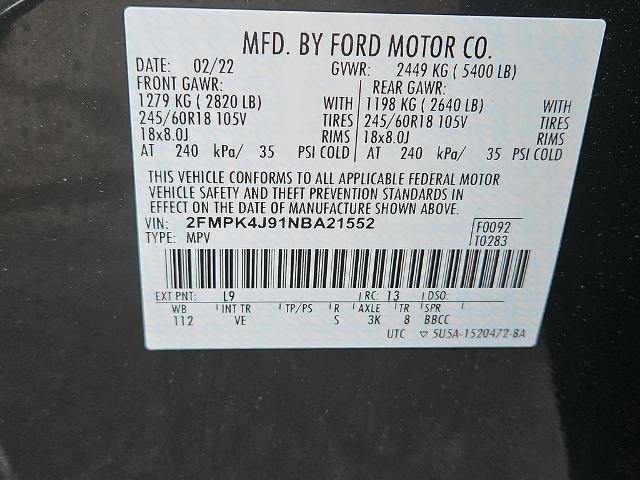 Certified 2022 Ford Edge SEL w/ Convenience Package image 11