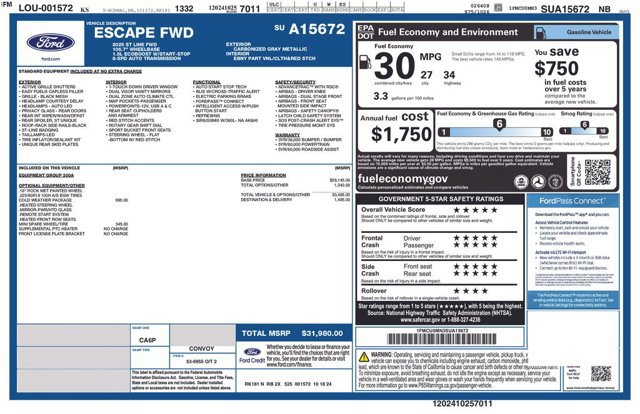 Certified 2025 Ford Escape ST-Line w/ Cold Weather Package FWD image 26