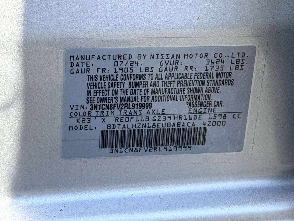 Used 2024 Nissan Versa SR w/ Trunk Package FWD image 25