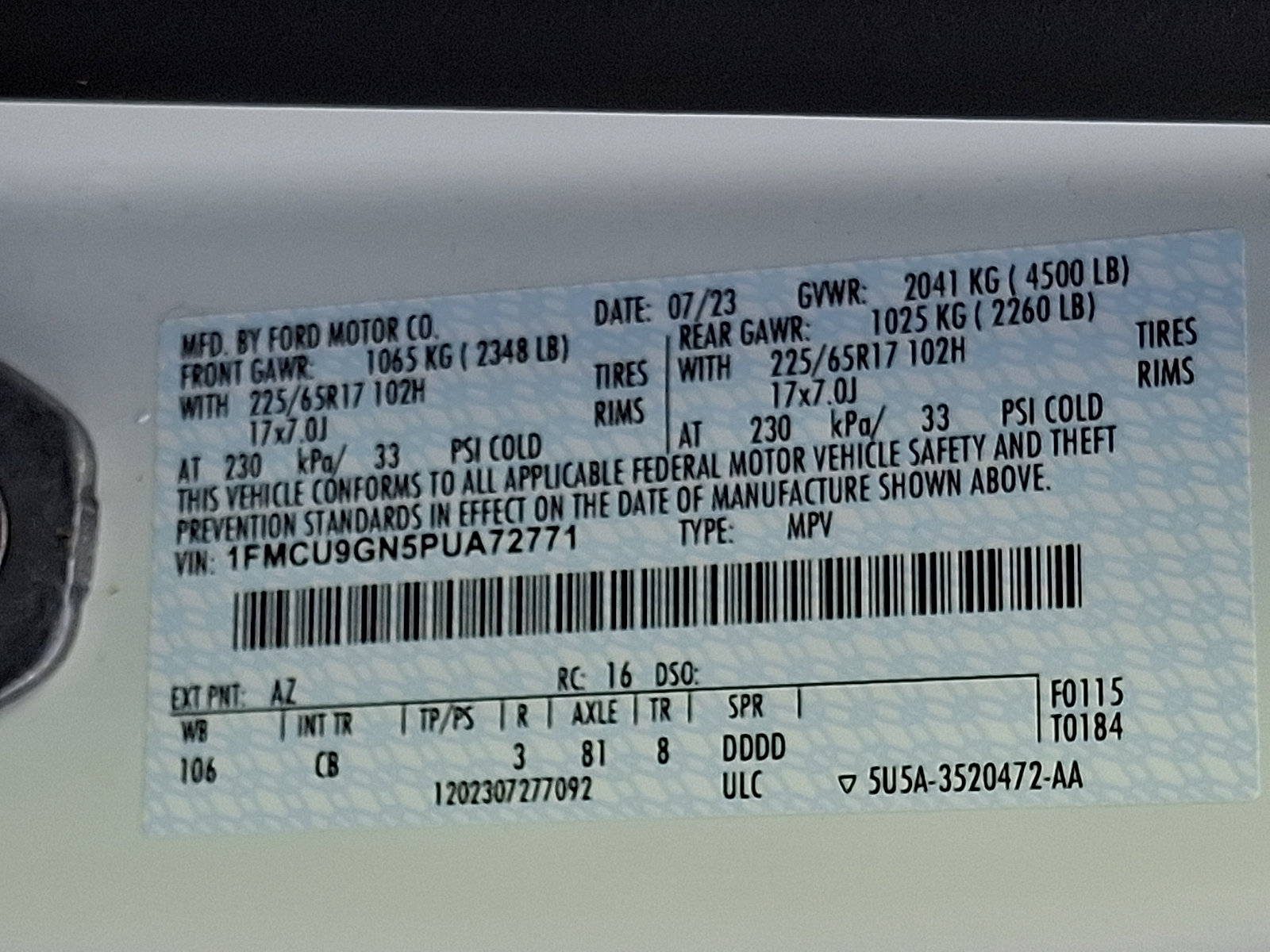 Certified 2023 Ford Escape Active AWD/4WD image 27