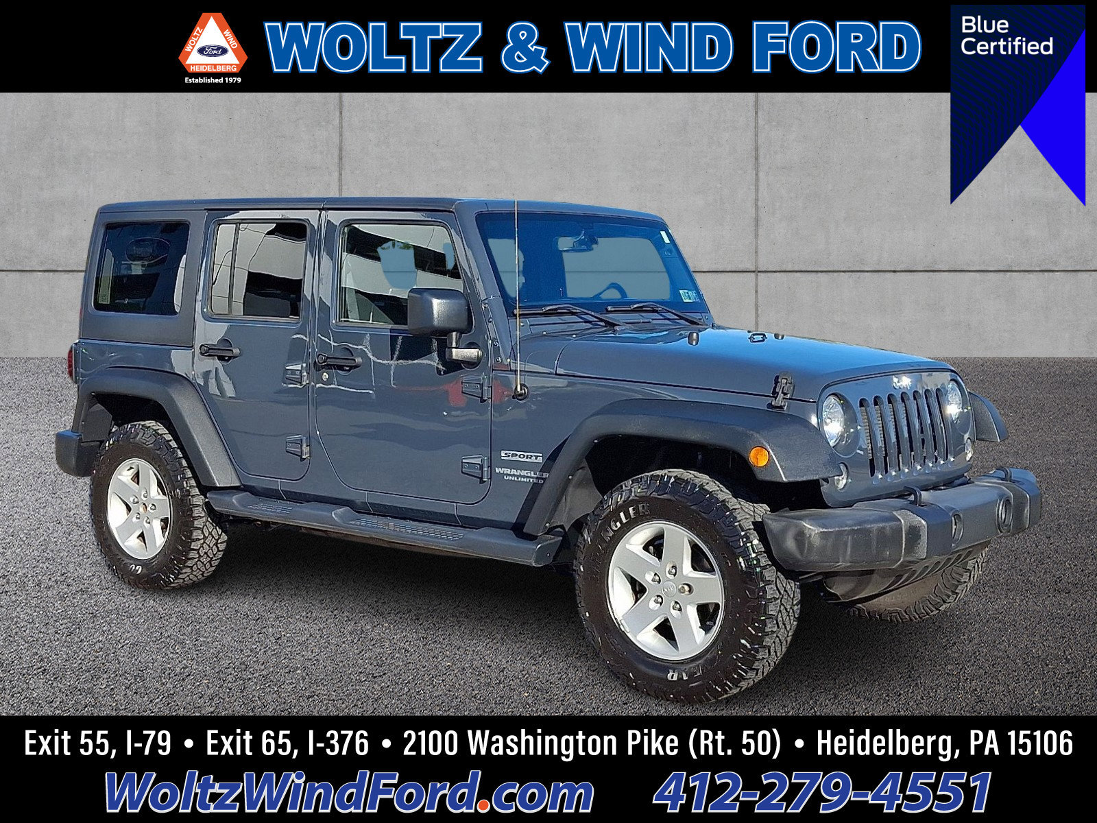 Used 2017 Jeep Wrangler Unlimited Sport w/ Quick Order Package 24S