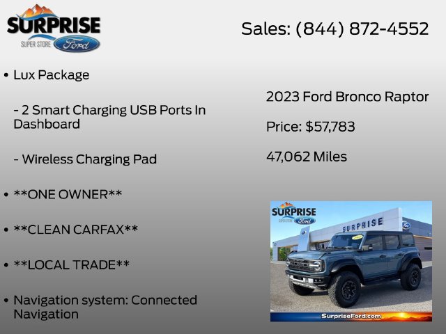 Certified 2023 Ford Bronco Raptor AWD/4WD image 13
