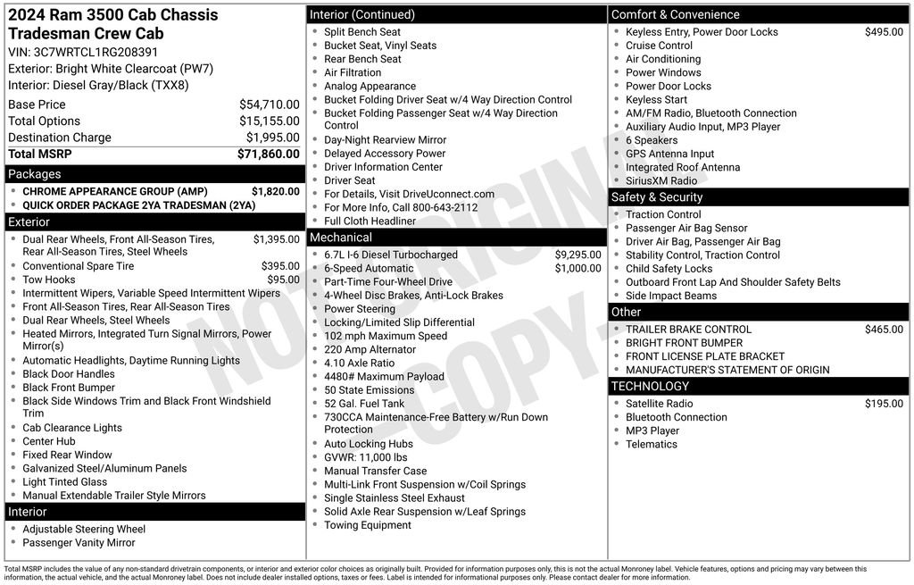 Used 2024 RAM 3500 Tradesman w/ Chrome Appearance Group image 24
