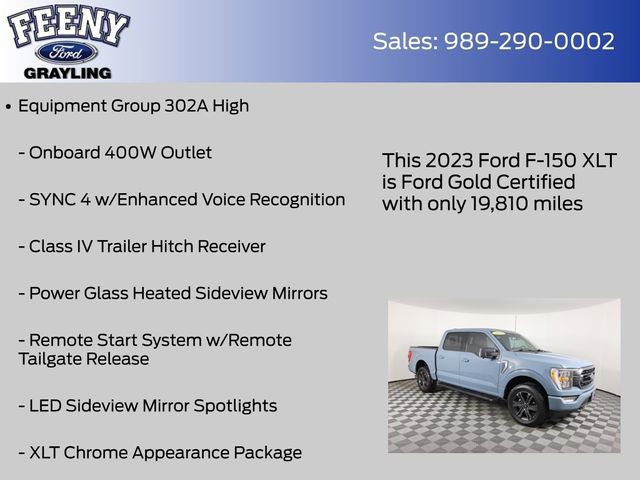 Certified 2023 Ford F150 XLT w/ Equipment Group 302A High image 10