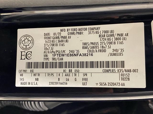Certified 2022 Ford F150 Tremor w/ Equipment Group 402A High AWD/4WD image 30