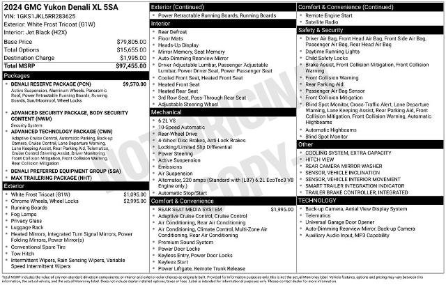 Used 2024 GMC Yukon XL Denali w/ Denali Reserve Package RWD image 6