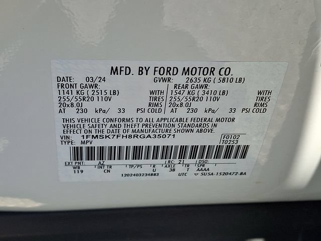 Certified 2024 Ford Explorer Limited w/ Limited Technology Package RWD image 21