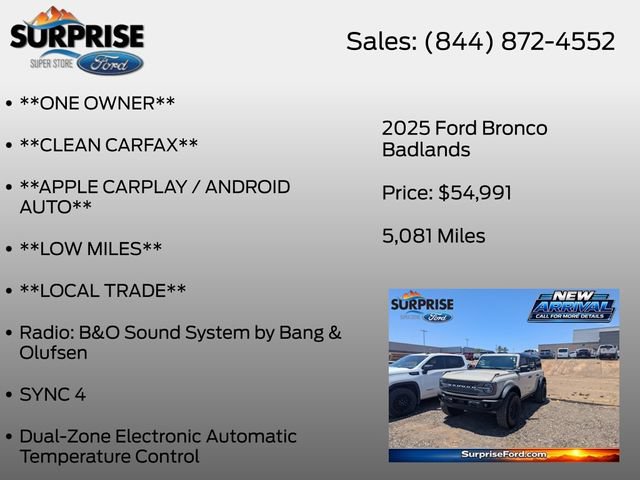 Certified 2025 Ford Bronco Badlands AWD/4WD image 21