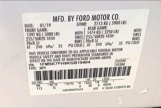 Certified 2019 Ford Explorer Limited w/ Ford Safe & Smart Package FWD image 35