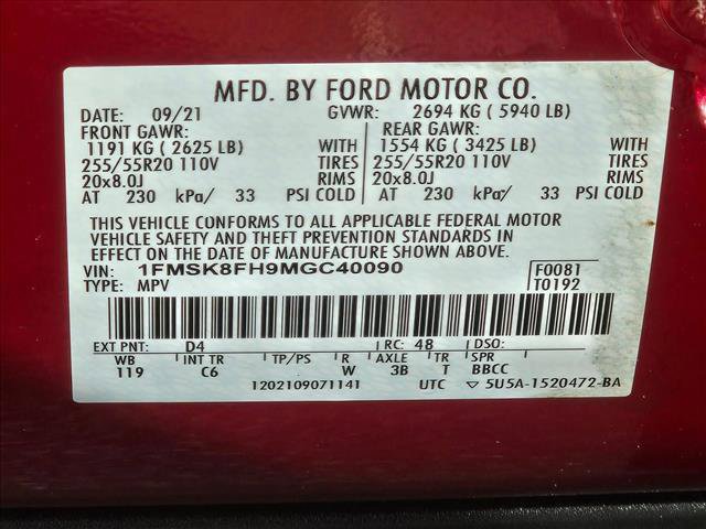 Certified 2021 Ford Explorer Limited w/ Equipment Group 301A AWD/4WD image 25