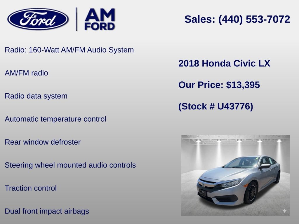 Used 2018 Honda Civic LX image 6