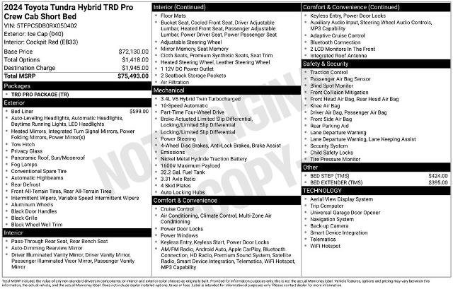 Used 2024 Toyota Tundra TRD Pro AWD/4WD image 3