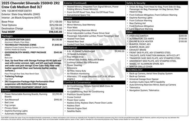 Used 2025 Chevrolet Silverado 2500 ZR2 w/ ZR2 Bison Edition AWD/4WD image 9