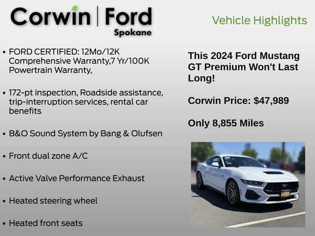 Certified 2024 Ford Mustang GT Premium RWD image 7