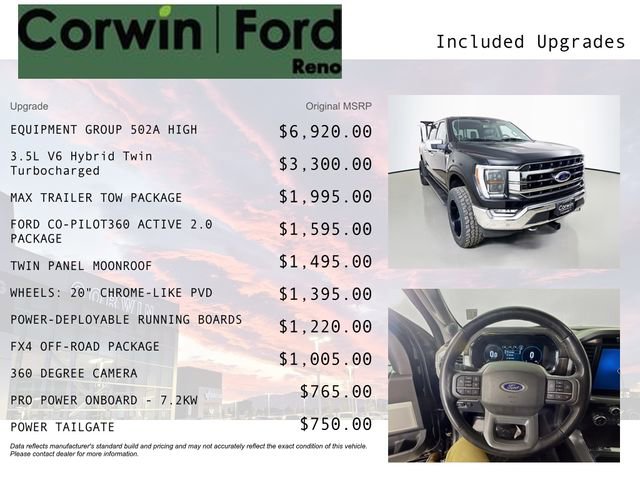 Certified 2021 Ford F150 Lariat w/ Equipment Group 502A High AWD/4WD image 3
