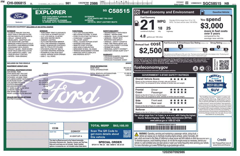 Certified 2025 Ford Explorer Platinum w/ Ultimate Package AWD/4WD image 25