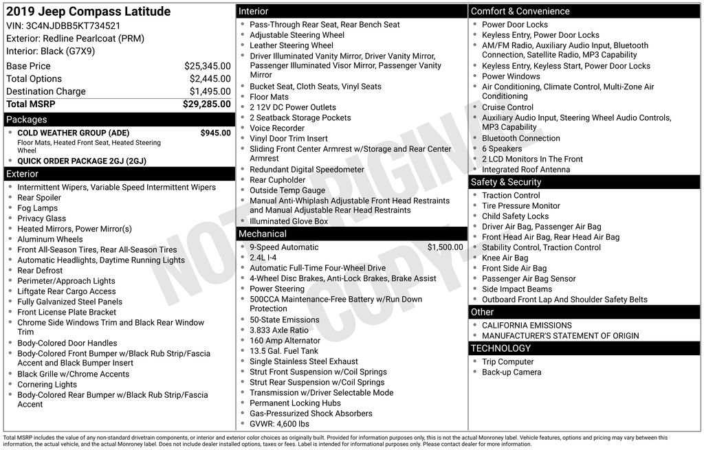 Used 2019 Jeep Compass Latitude w/ Cold Weather Group image 5