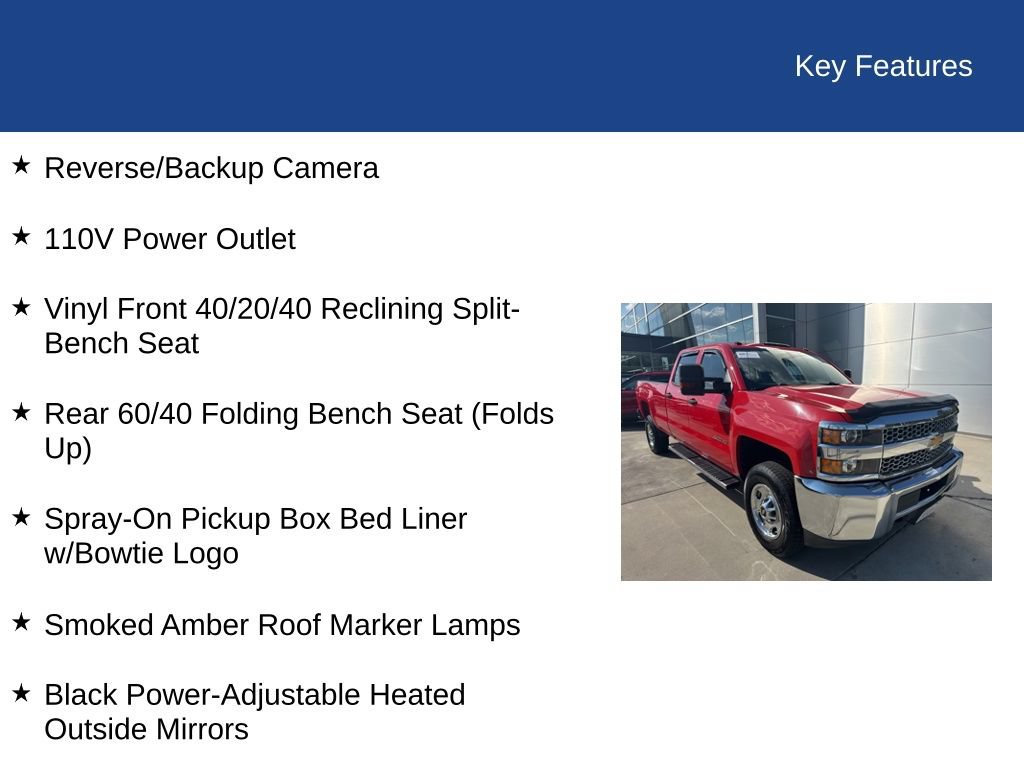 Used 2019 Chevrolet Silverado 2500 W/T w/ WT Convenience Package AWD/4WD image 26