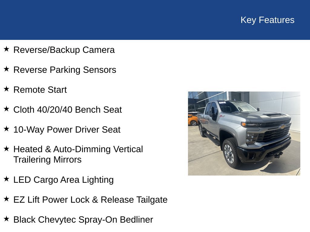 Used 2024 Chevrolet Silverado 2500 Custom w/ Custom Value Package AWD/4WD image 32