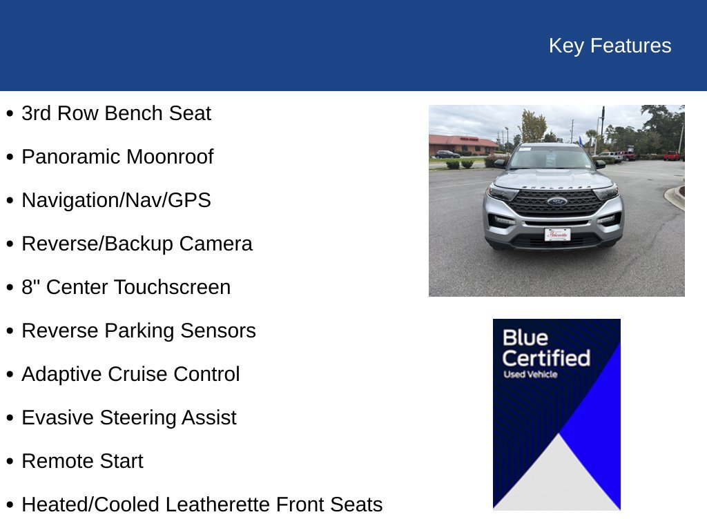 Certified 2022 Ford Explorer XLT w/ Equipment Group 202A RWD image 34