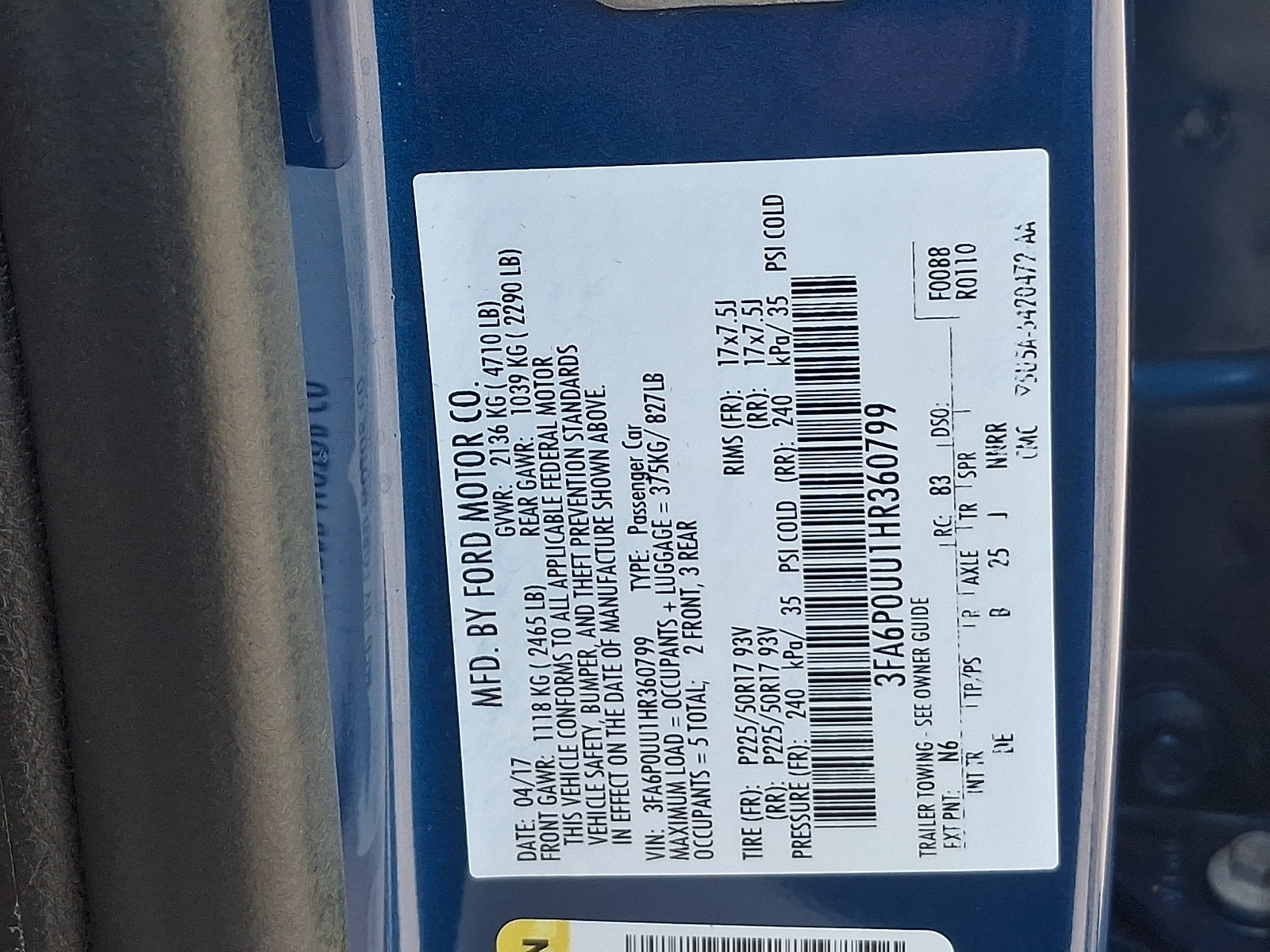 Certified 2017 Ford Fusion S FWD image 26
