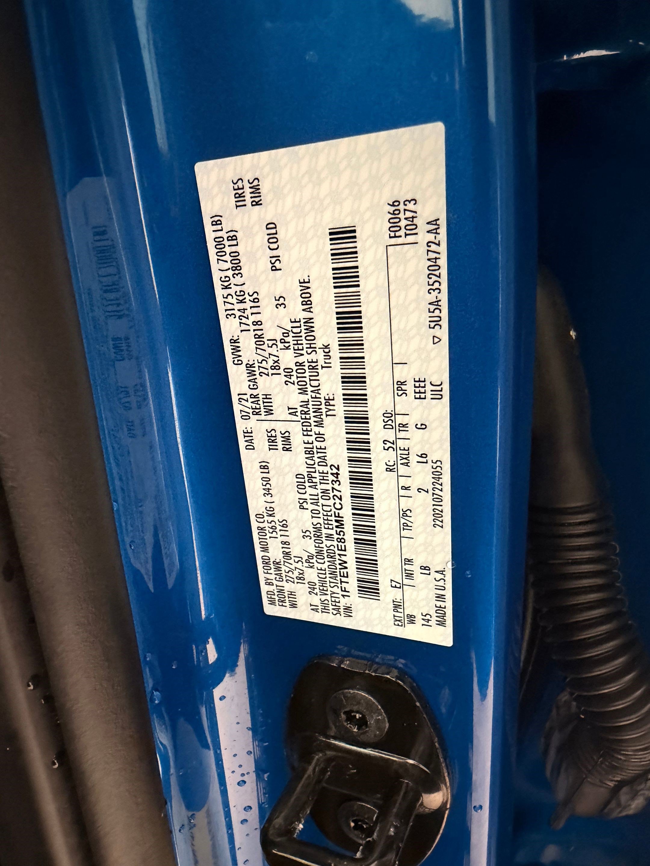 Certified 2021 Ford F150 Tremor w/ Equipment Group 401A Mid image 20