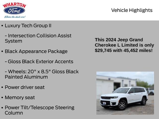 Used 2024 Jeep Grand Cherokee L Limited w/ Luxury Tech Group II AWD/4WD image 15