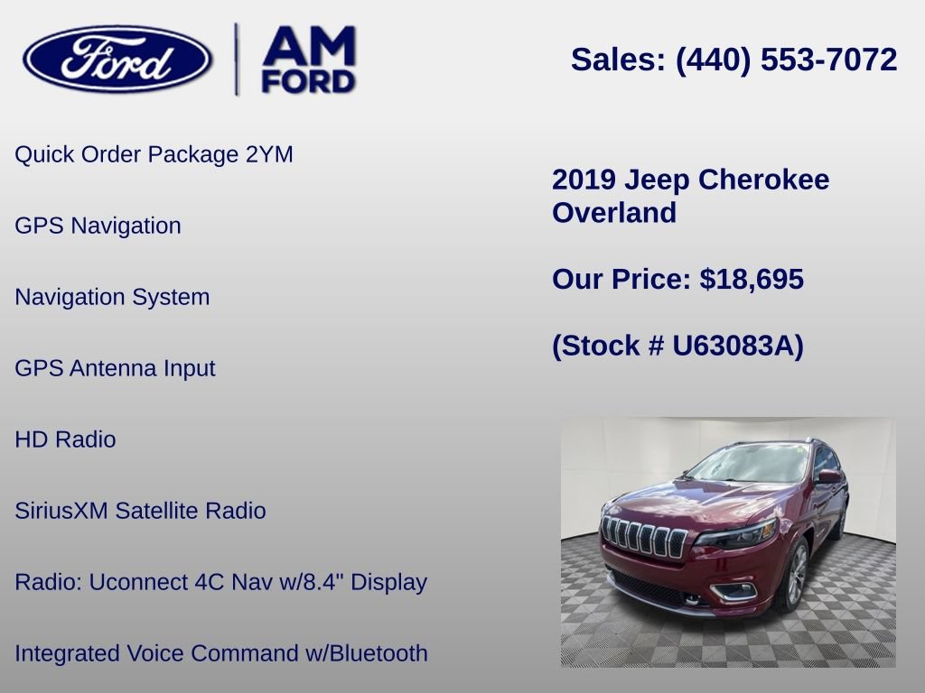 Used 2019 Jeep Cherokee Overland AWD/4WD image 6