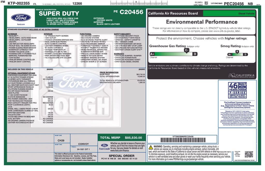 Certified 2023 Ford F250 Lariat w/ Sport Appearance Package AWD/4WD image 6