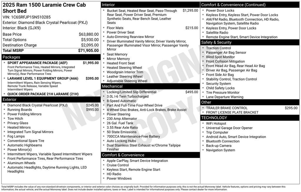 Used 2025 RAM 1500 Laramie w/ Sport Appearance Package AWD/4WD image 21