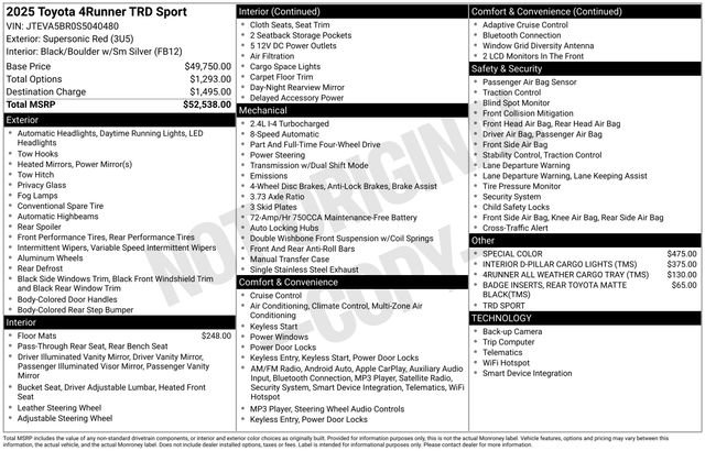 Used 2025 Toyota 4Runner TRD Sport image 37