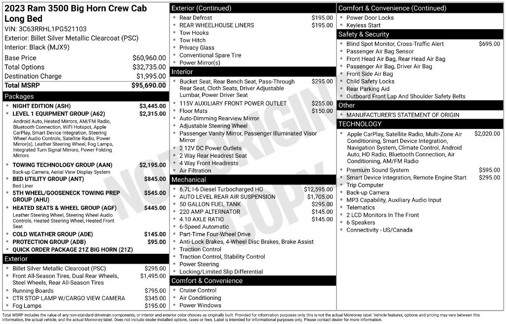 Used 2023 RAM 3500 Big Horn w/ Night Edition AWD/4WD image 45