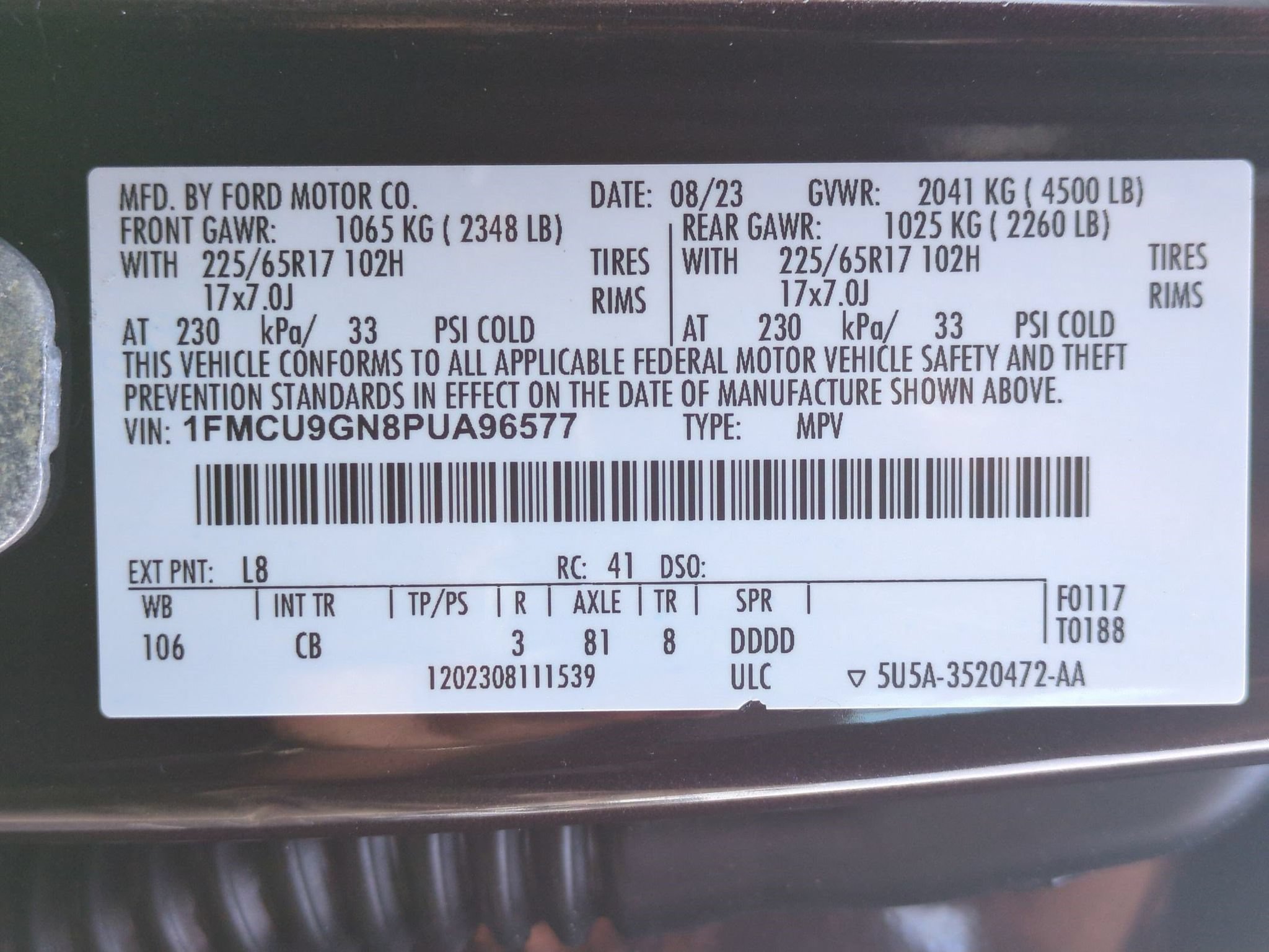 Certified 2023 Ford Escape Active AWD/4WD image 29