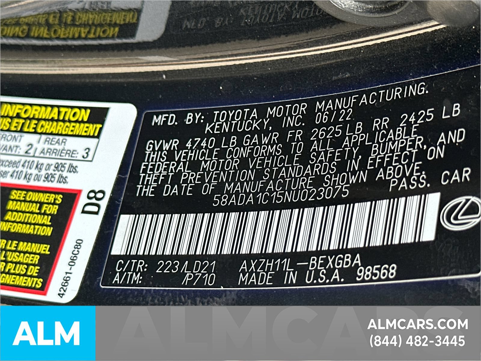 Used 2022 Lexus ES 300h w/ Premium Package FWD image 37
