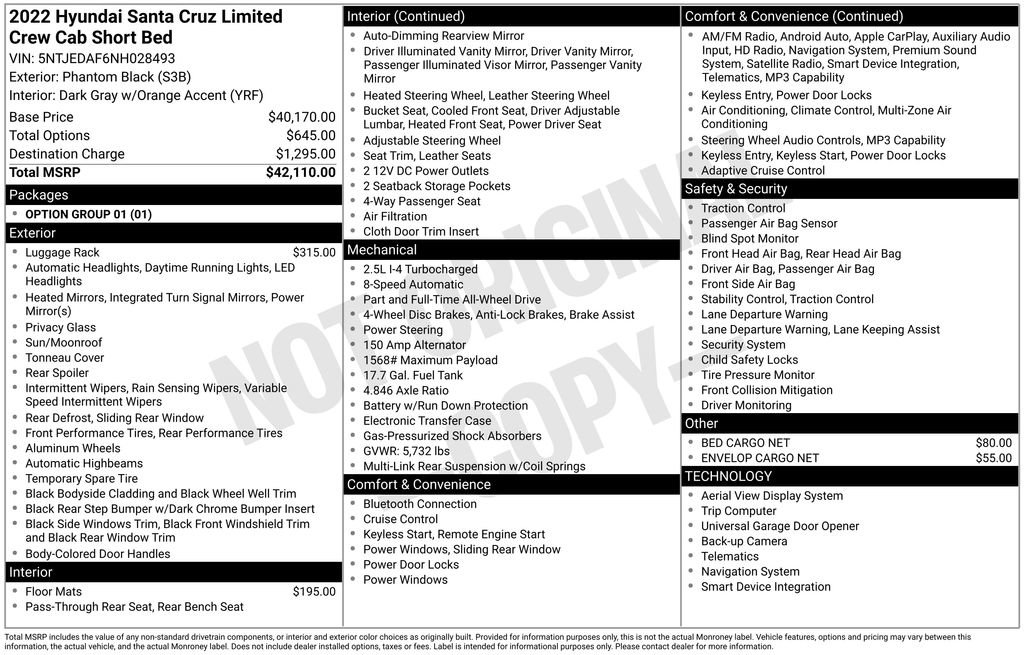 Used 2022 Hyundai Santa Cruz Limited image 8