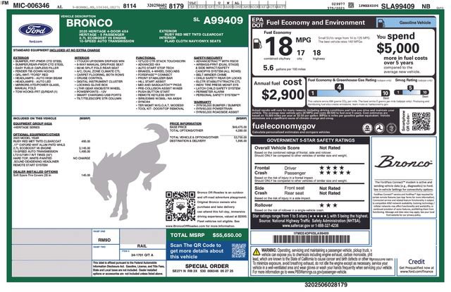 Certified 2025 Ford Bronco Heritage Edition AWD/4WD image 37