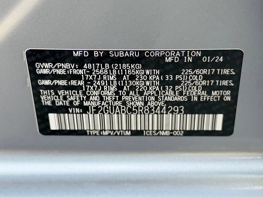 Used 2024 Subaru Crosstrek 2.0i w/ Popular Package #1A AWD/4WD image 30