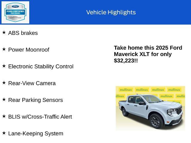 Certified 2025 Ford Maverick XLT w/ XLT Luxury Package AWD/4WD image 19