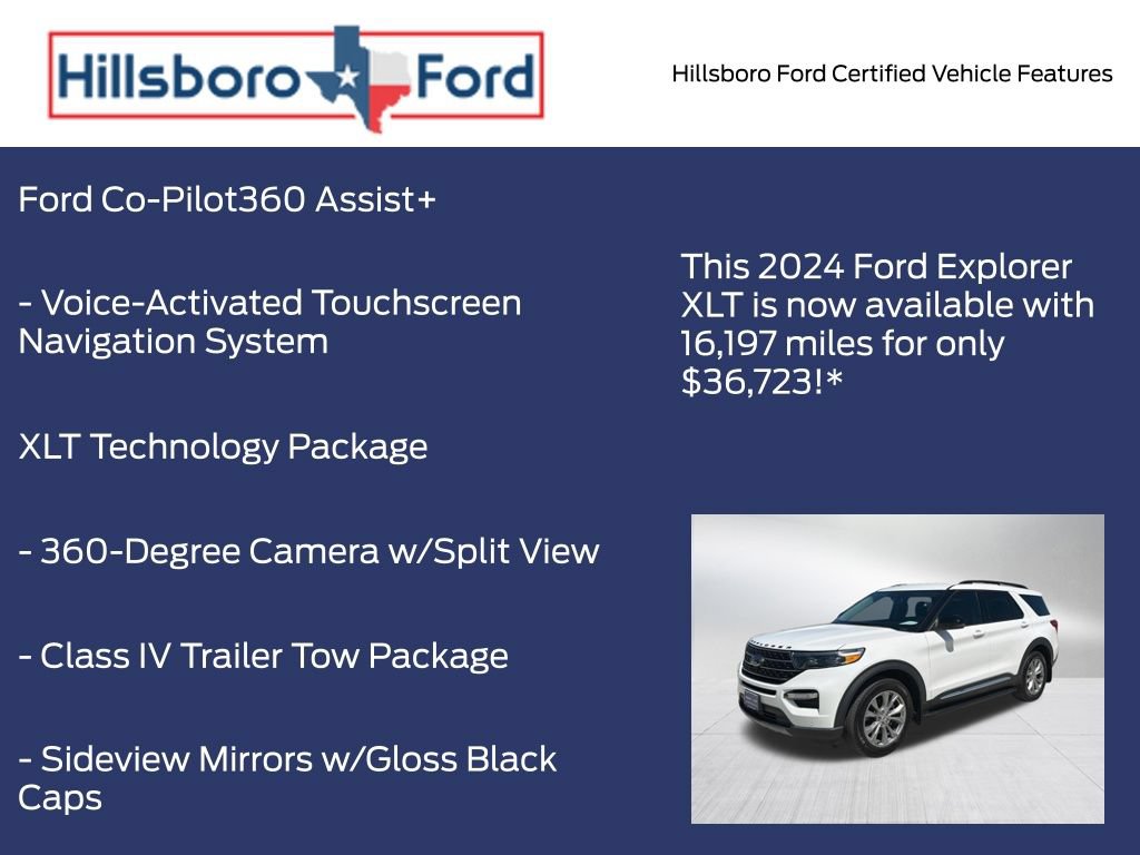 Certified 2024 Ford Explorer XLT w/ Equipment Group 202A AWD/4WD image 13