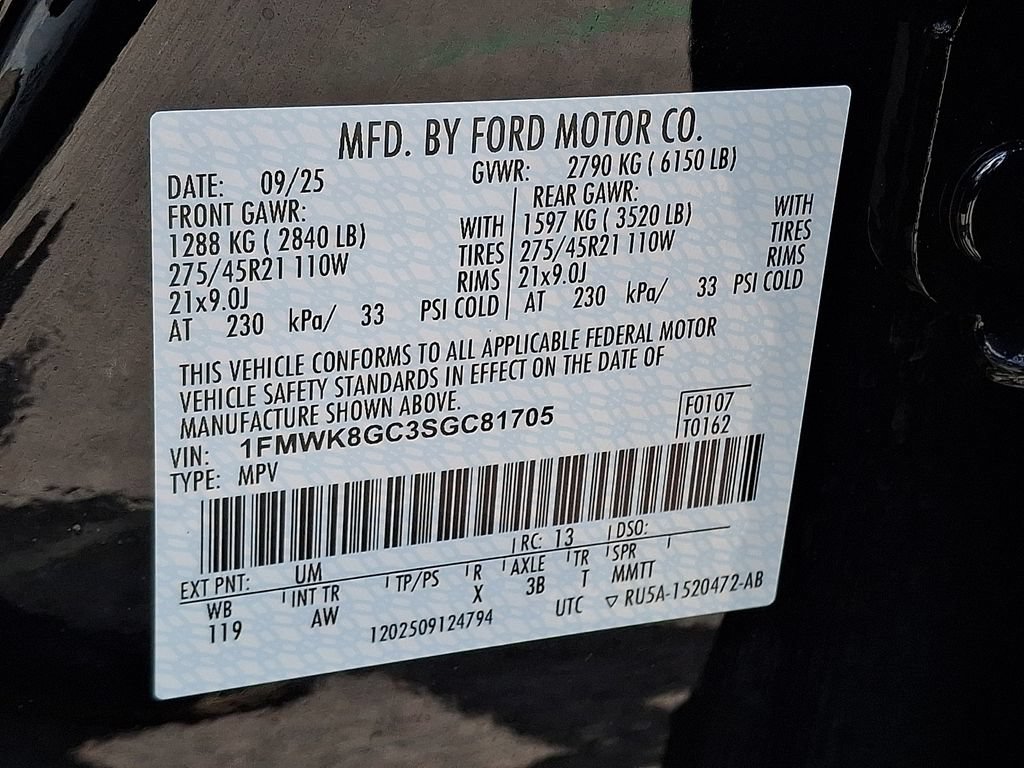 Certified 2025 Ford Explorer ST w/ Sun And Sound Package AWD/4WD image 29