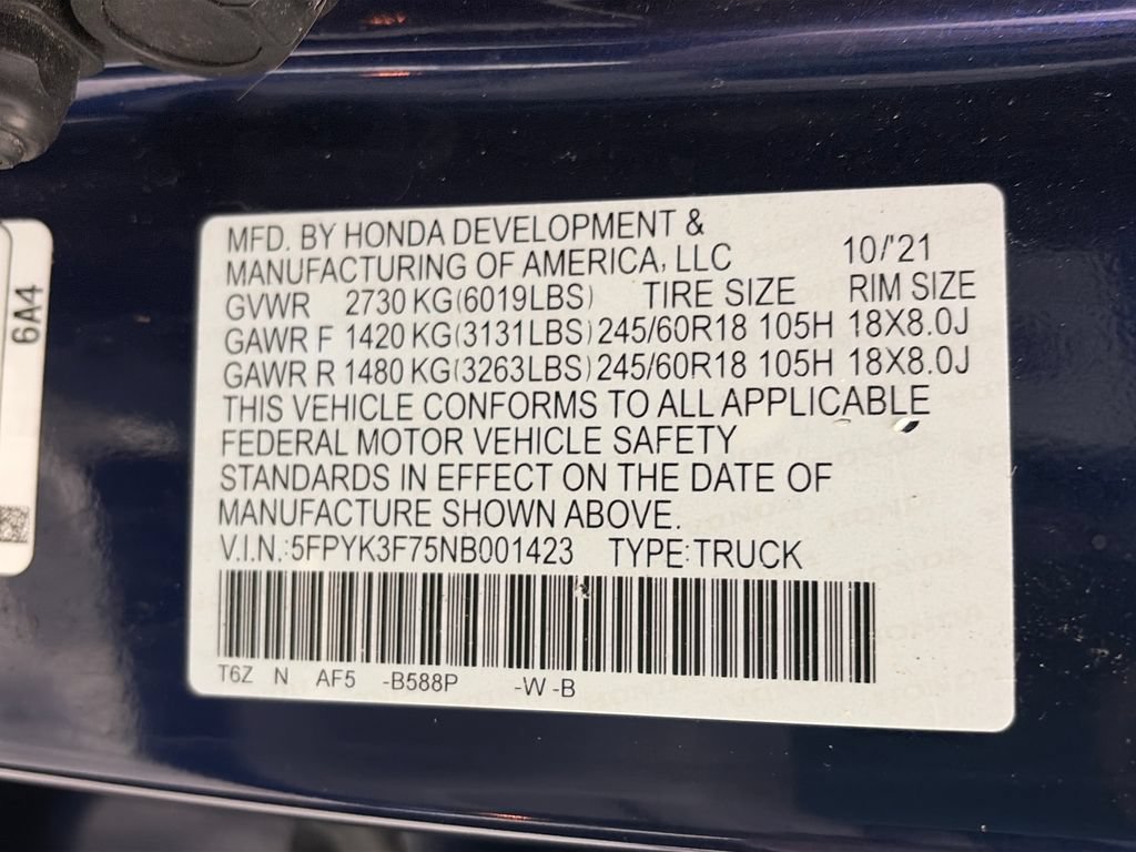 Used 2022 Honda Ridgeline RTL-E image 9
