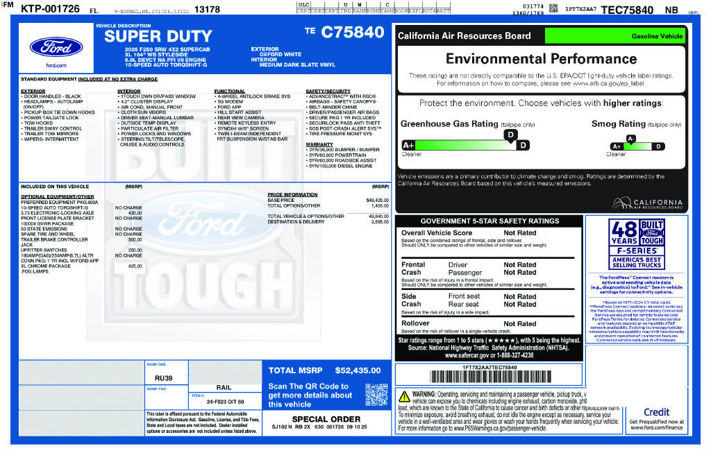 Certified 2026 Ford F250 XL w/ XL Chrome Package RWD image 5
