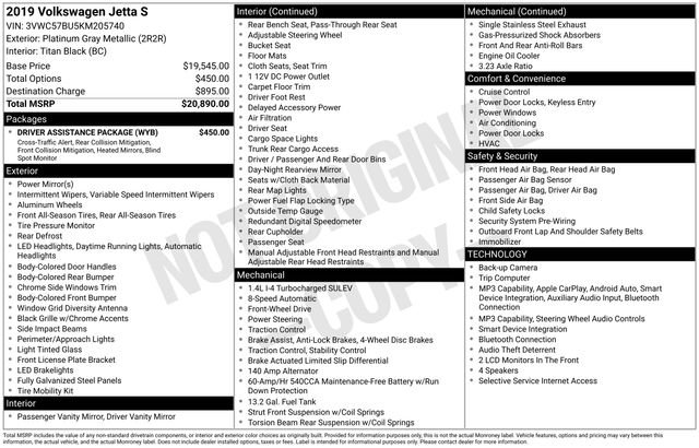 Used 2019 Volkswagen Jetta S w/ Driver Assistance Package FWD image 4
