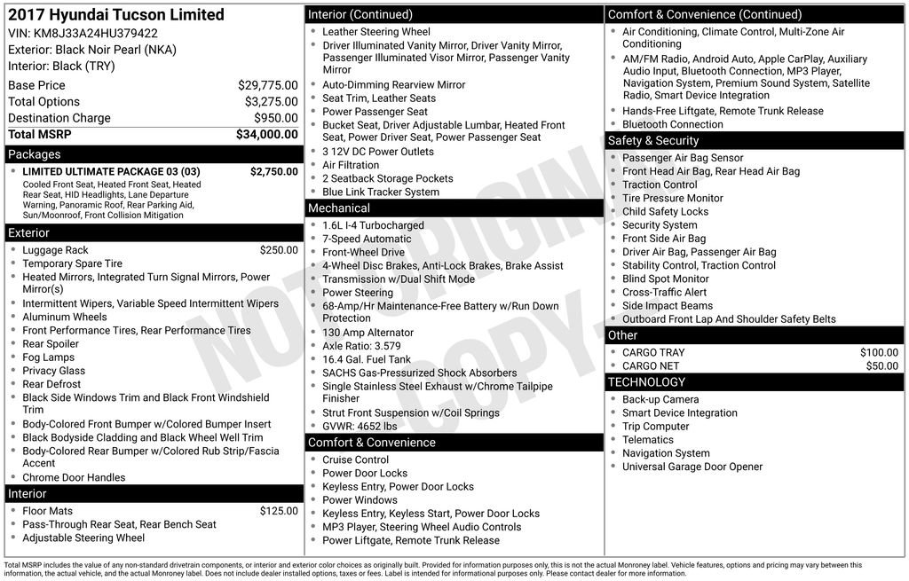 Used 2017 Hyundai Tucson Limited w/ Limited Ultimate Package 03 image 3