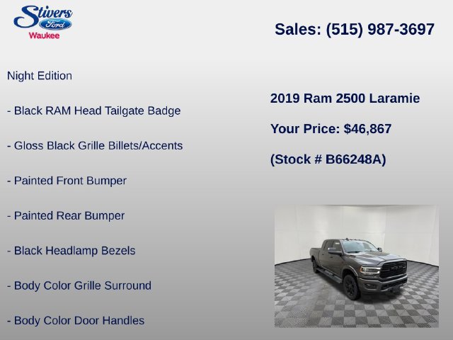 Used 2019 RAM 2500 Laramie w/ Night Edition AWD/4WD image 32