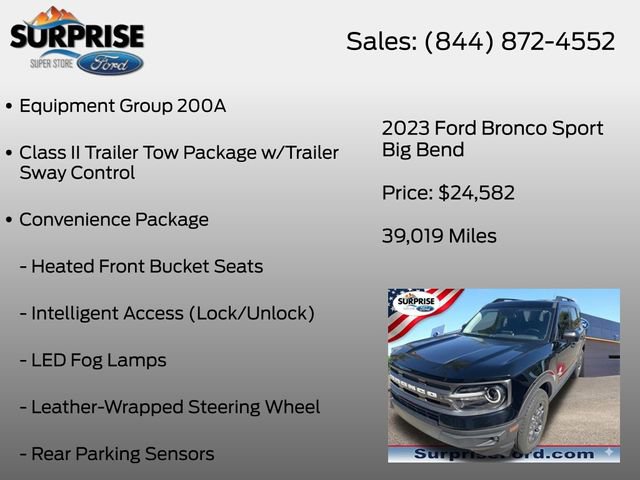 Certified 2023 Ford Bronco Sport Big Bend w/ Convenience Package AWD/4WD image 6