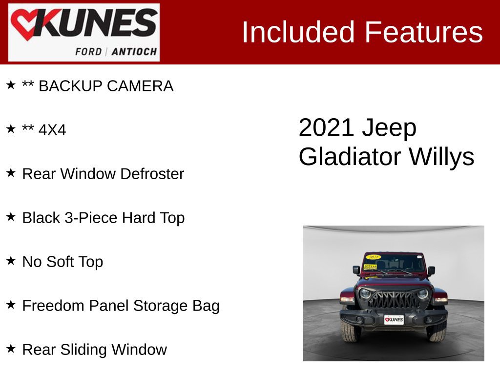 Used 2021 Jeep Gladiator Sport AWD/4WD image 3