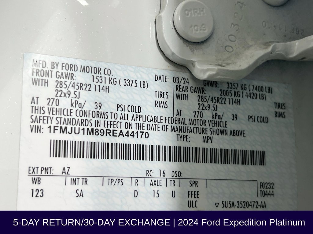 Certified 2024 Ford Expedition Platinum AWD/4WD image 39